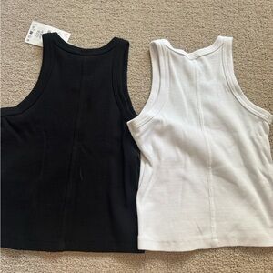 Zara Kids Black and White Tank Tops